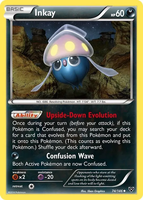 Inkay 74 #74/146 Pokémon card from XY Base Set