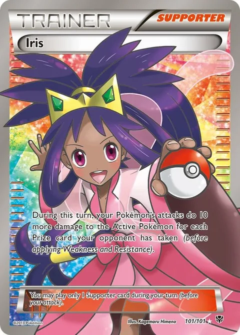 Iris 101 Full Art #101/101 Holofoil Pokémon card from Plasma Blast