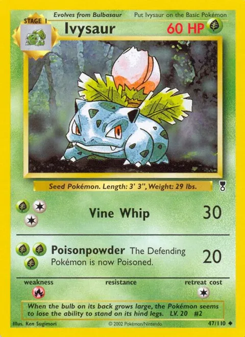 Ivysaur #047/110 Reverse Holofoil Pokémon card from Legendary Collection