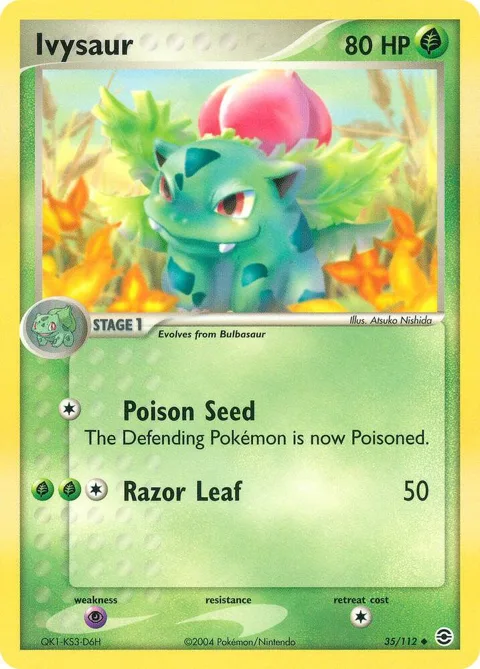 Ivysaur #35/112 Pokémon card from EX FireRed & LeafGreen