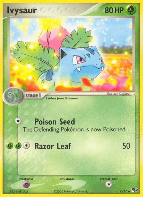 Ivysaur #007/017 Pokémon card from POP Series 2
