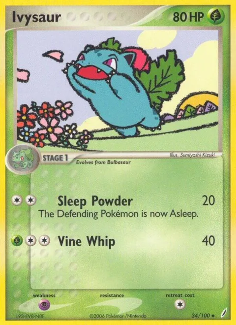 Ivysaur - 034/100 #34/100 Pokémon card from EX Crystal Guardians