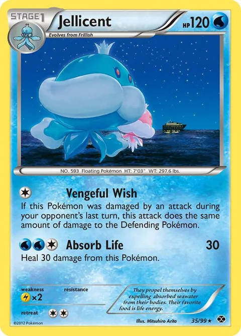 Jellicent #35/99 Reverse Holofoil Pokémon card from Next Destinies