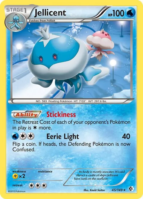 Jellicent #45/149 Pokémon card from Boundaries Crossed