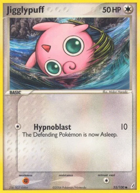 Jigglypuff #53/100 Reverse Holofoil Pokémon card from EX Crystal Guardians