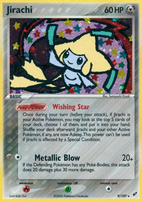 Jirachi #9/107 Holofoil Pokémon card from EX Deoxys