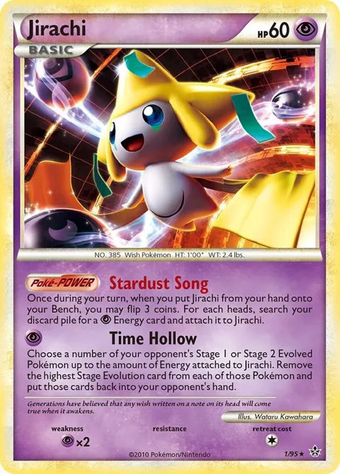 Jirachi #1/95 Reverse Holofoil Pokémon card from Unleashed