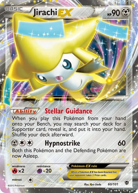 Jirachi EX #60/101 Holofoil Pokémon card from Plasma Blast