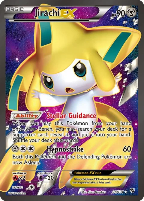Jirachi EX 98 Full Art #98/101 Holofoil Pokémon card from Plasma Blast