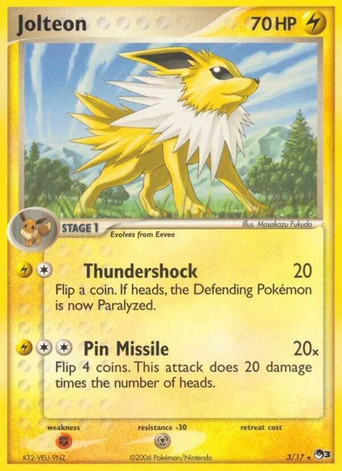Jolteon #003/017 Pokémon card from POP Series 3