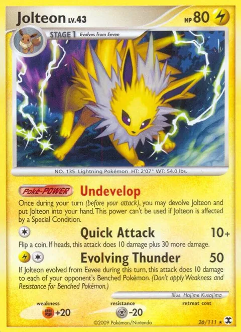 Jolteon #26/111 Pokémon card from Rising Rivals