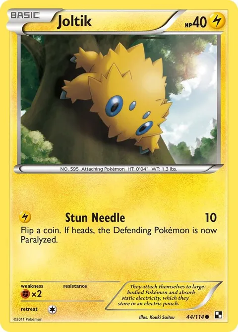 Joltik 44 #44/114 Pokémon card from Black and White