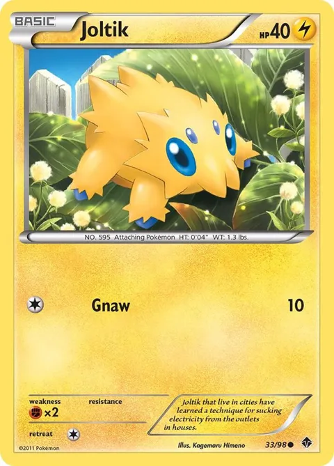 Joltik #33/98 Pokémon card from Emerging Powers
