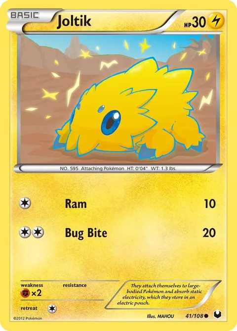 Joltik 41 #41/108 Reverse Holofoil Pokémon card from Dark Explorers