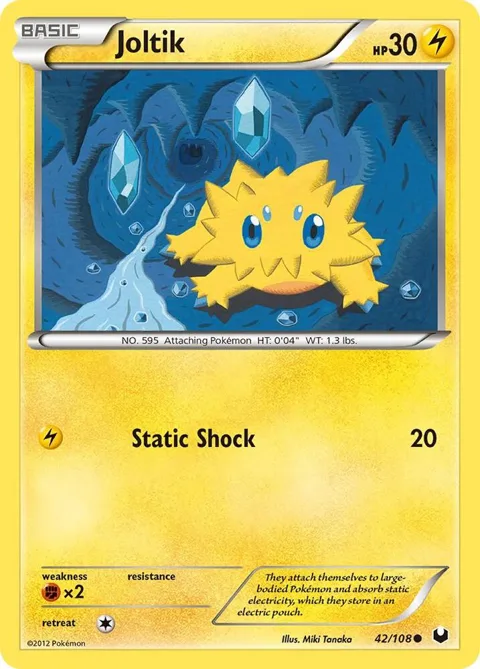 Joltik 42 #42/108 Reverse Holofoil Pokémon card from Dark Explorers