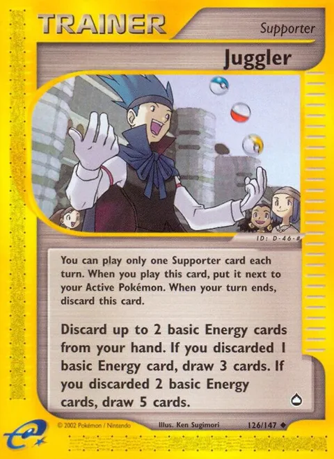 Juggler #126/147 Pokémon card from Aquapolis