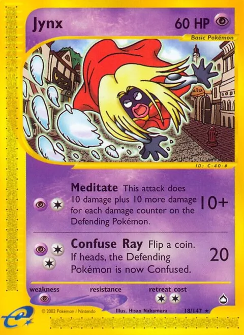 Jynx #018/147 Pokémon card from Aquapolis