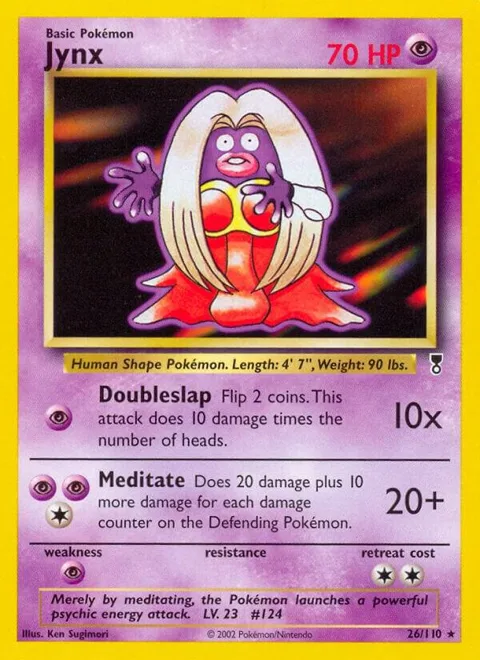 Jynx #026/110 Reverse Holofoil Pokémon card from Legendary Collection