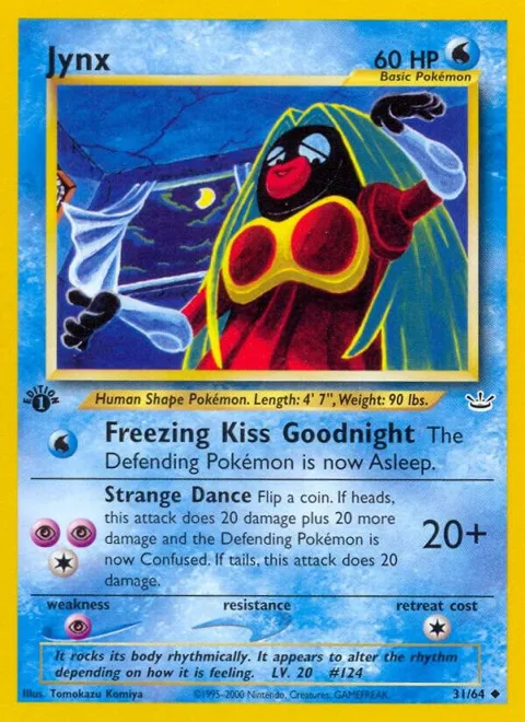 Jynx #31/64 1st Edition Pokémon card from Neo Revelation