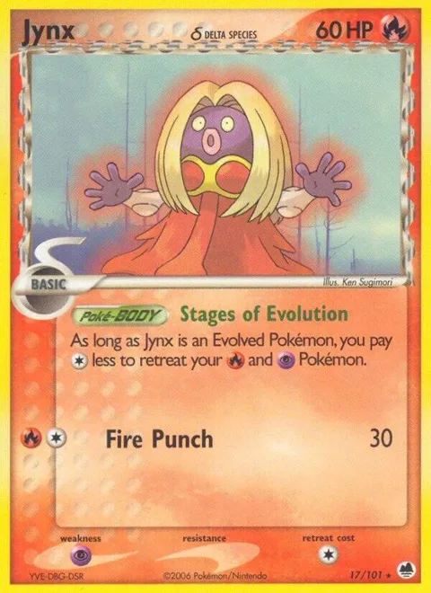 Jynx Delta Species #17/101 Pokémon card from EX Dragon Frontiers