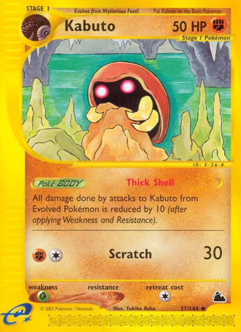 Kabuto #037/144 Pokémon card from Skyridge