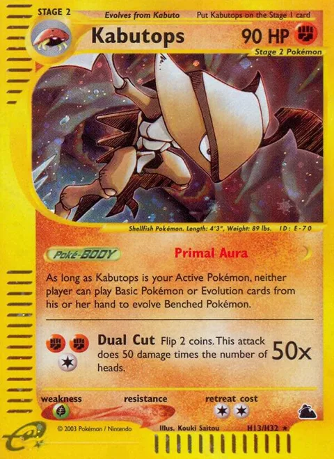 Kabutops H13 #H13/H32 Holofoil Pokémon card from Skyridge