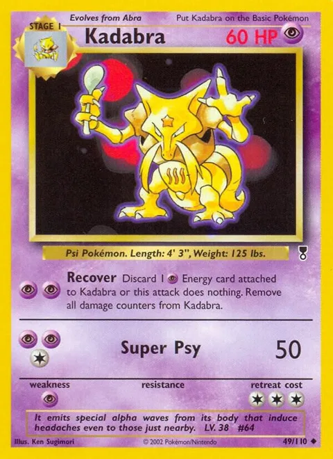 Kadabra #049/110 Reverse Holofoil Pokémon card from Legendary Collection
