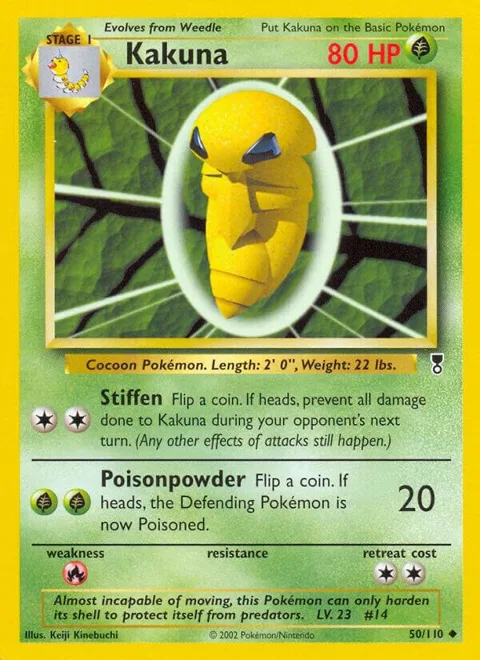 Kakuna #050/110 Reverse Holofoil Pokémon card from Legendary Collection