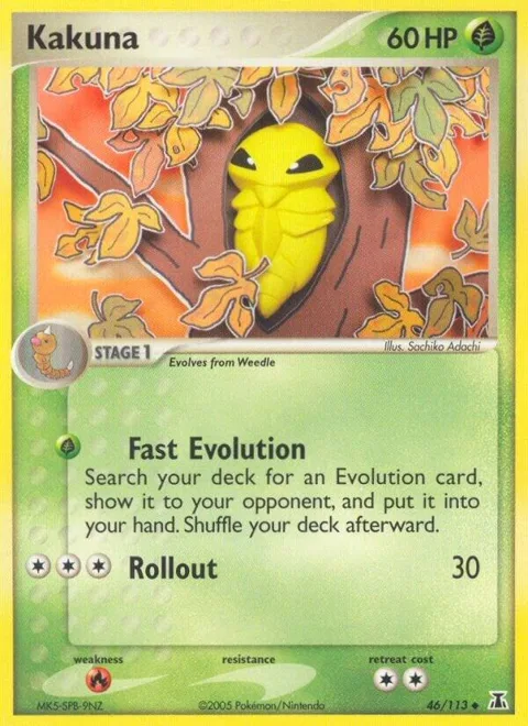 Kakuna #46/113 Reverse Holofoil Pokémon card from EX Delta Species