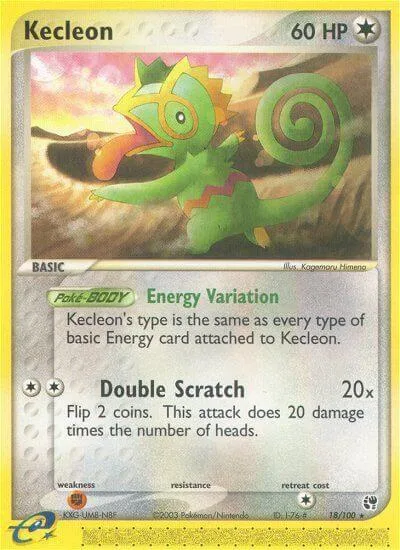 Kecleon #18/100 Pokémon card from EX Sandstorm