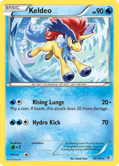 Keldeo 48 #48/149 Reverse Holofoil Pokémon card from Boundaries Crossed
