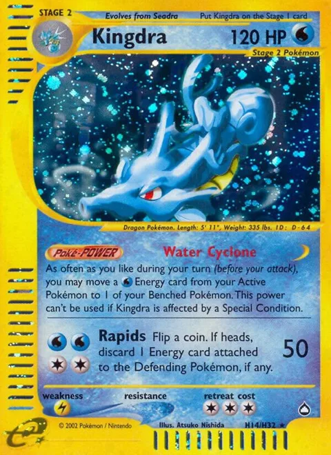 Kingdra H14 #H14/H32 Holofoil Pokémon card from Aquapolis