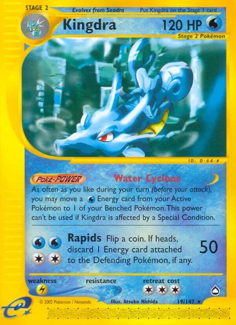 Kingdra 19 #019/147 Pokémon card from Aquapolis