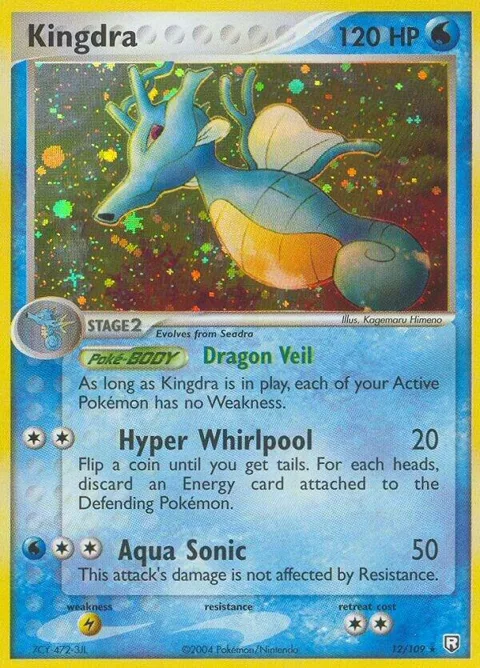 Kingdra #12/109 Reverse Holofoil Pokémon card from EX Team Rocket Returns