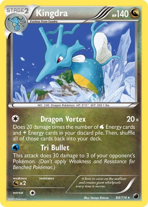 Kingdra #84/116 Holofoil Pokémon card from Plasma Freeze