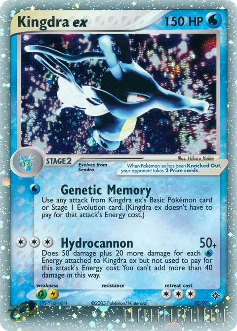 Kingdra ex #92/97 Holofoil Pokémon card from EX Dragon