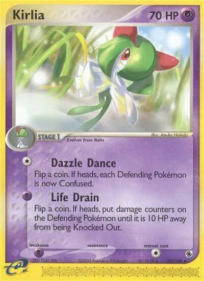 Kirlia #35/109 Reverse Holofoil Pokémon card from EX Ruby and Sapphire