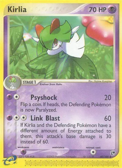 Kirlia #40/100 Pokémon card from EX Sandstorm