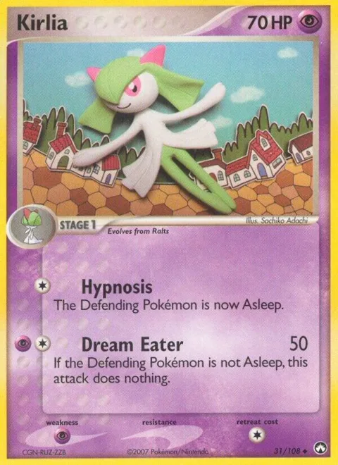 Kirlia #31/108 Reverse Holofoil Pokémon card from EX Power Keepers
