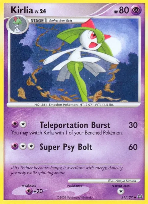 Kirlia #51/127 Pokémon card from Platinum