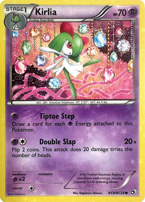 Kirlia #RC9/RC25 Holofoil Pokémon card from Legendary Treasures: Radiant Collection