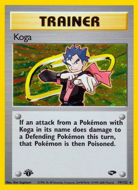 Koga 19 #019/132 Unlimited Holofoil Pokémon card from Gym Challenge