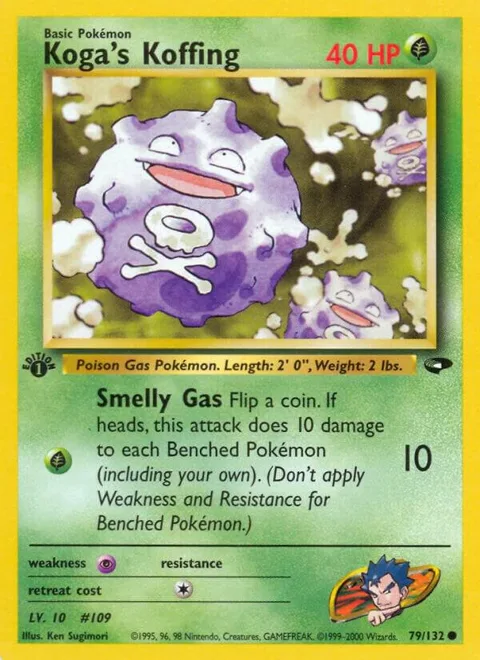 Koga's Koffing 79 #079/132 Unlimited Pokémon card from Gym Challenge