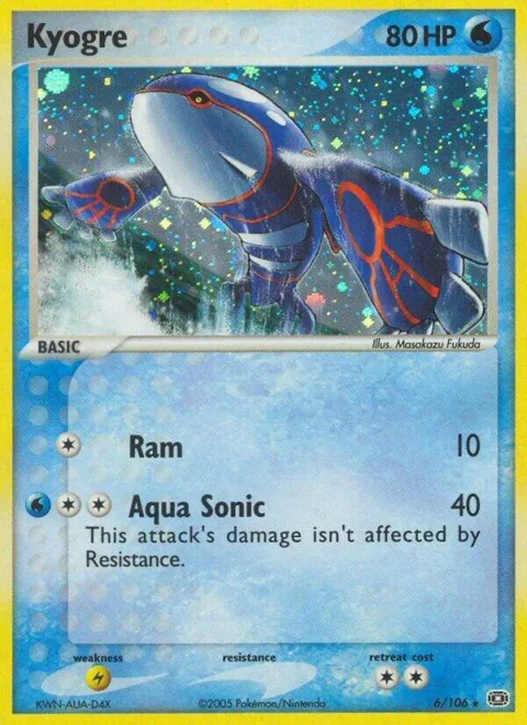 Kyogre - 006/106 #6/106 Reverse Holofoil Pokémon card from EX Emerald