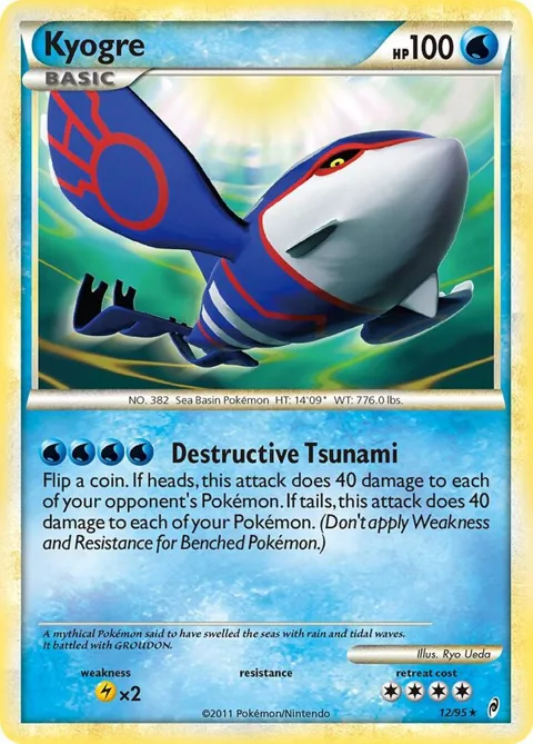 Kyogre #12/95 Holofoil Pokémon card from Call of Legends