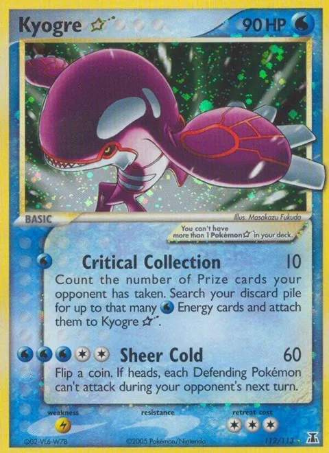 Kyogre Star #112/113 Holofoil Pokémon card from EX Delta Species
