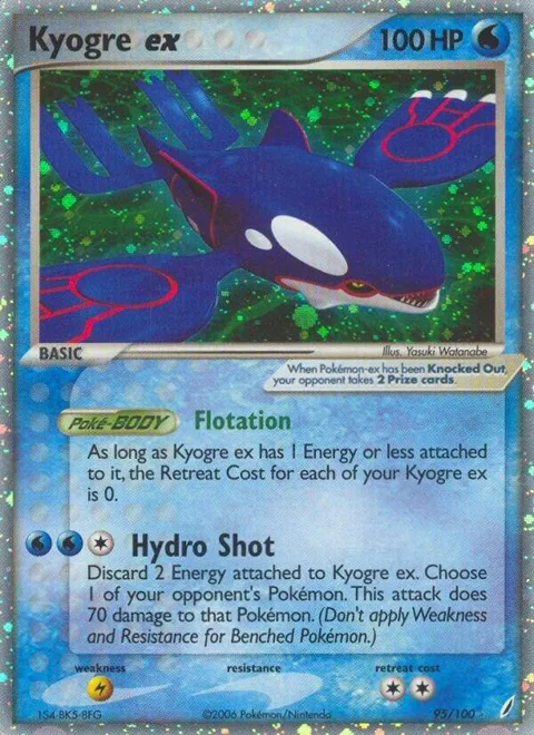 Kyogre ex #95/100 Holofoil Pokémon card from EX Crystal Guardians