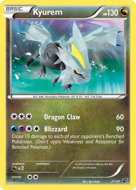 Kyurem #21/20 Holofoil Pokémon card from Dragon Vault