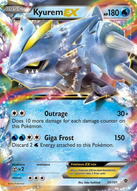 Kyurem EX #30/101 Holofoil Pokémon card from Plasma Blast