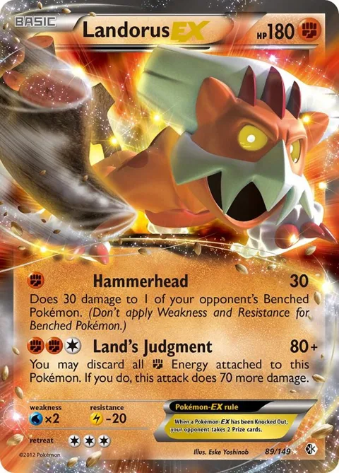 Landorus EX #89/149 Holofoil Pokémon card from Boundaries Crossed
